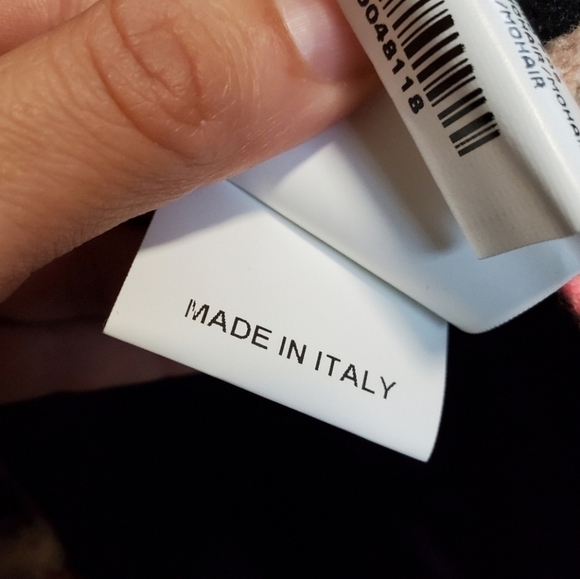 Msgm by Massimo Giorgetti Striped Long Coat Made in Italy Mohair - Picture 10 of 11